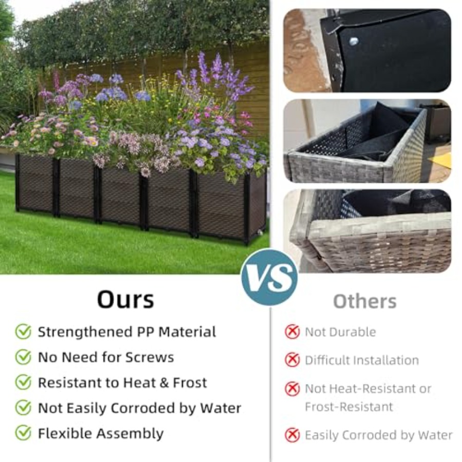 Jardinera elevada de exterior  - Self-Watering Planter reseña y precio