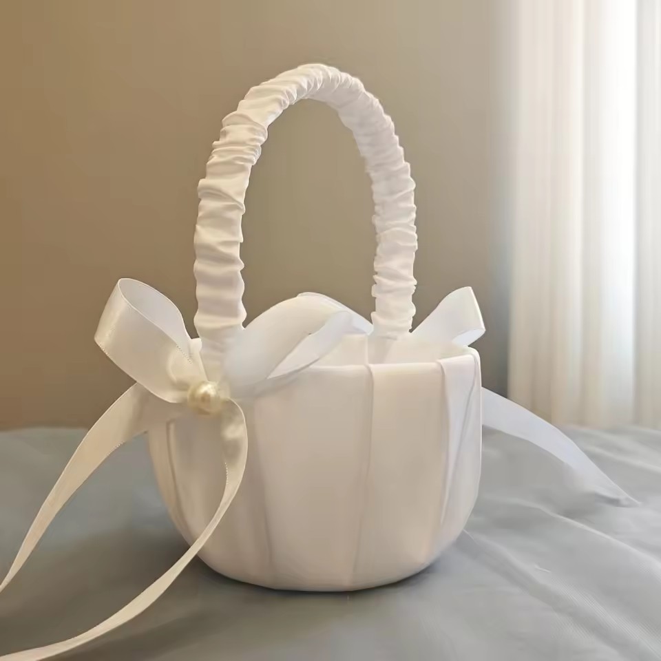 Cesta de flores con lazo de sa - Gardening Tools Girls reseña y precio